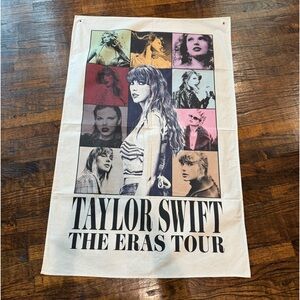 Taylor Swift Authentic canvas wall hanging from the eras tour & pink TS flag